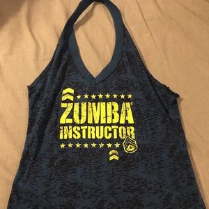 Zumba fitness instructor halter top